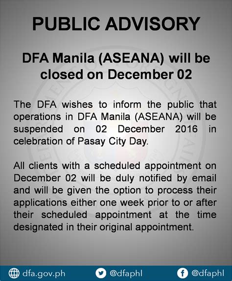 dfa aseana appointment.
